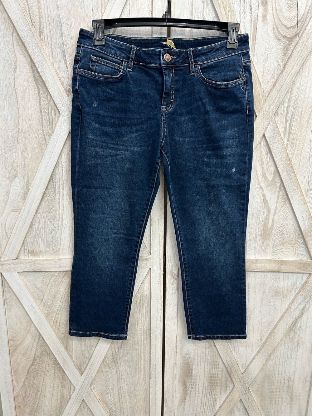 Tommy Bahama Dark Indigo Cropped Stretch Jeans